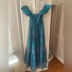 Cleobella Marilyn Maxi ankle dress in Zuri print S